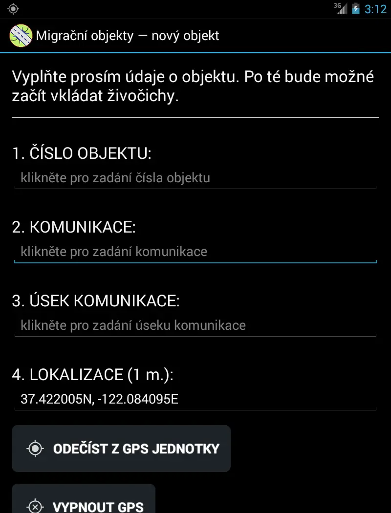 Migration Objects Android app for HBH Projekt with object form and GPS location